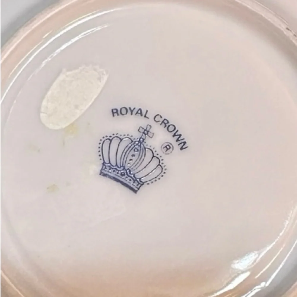 Royal Crown Demitasse Teacup and Saucer Set. Vintage